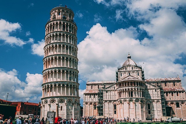 Itálie, šikmá věž v Pise